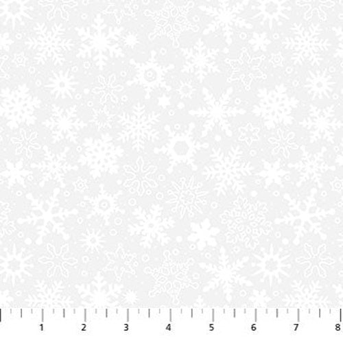 Basically Black + White // Snowfall White - West Valley Quilting - Northcott