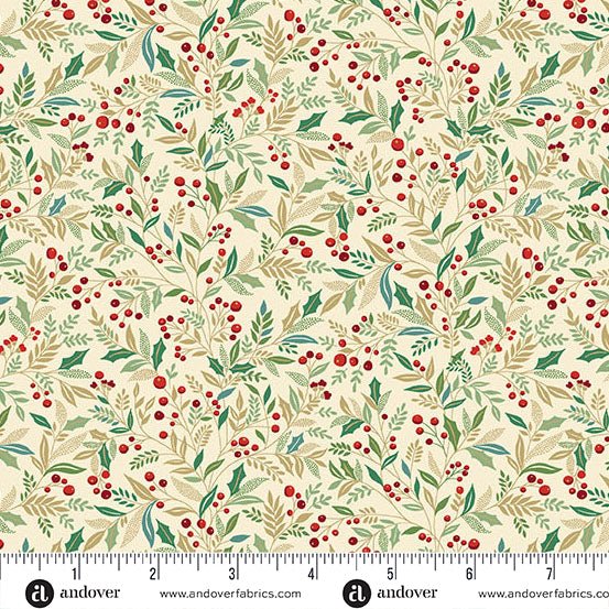 Adorn // Holly Cream - West Valley Quilting - Andover