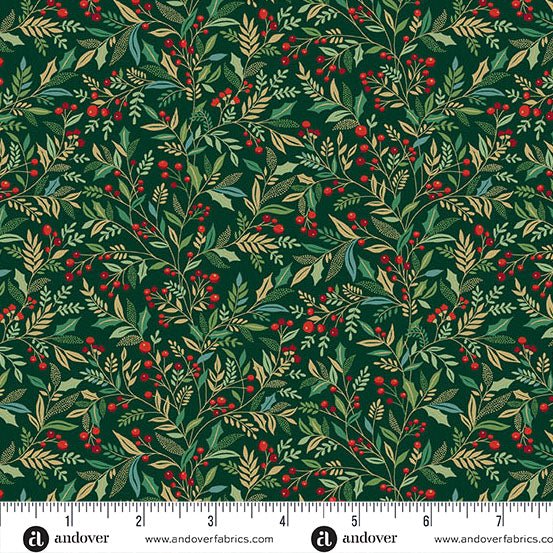 Adorn // Holly Green - West Valley Quilting - Andover