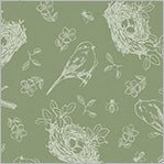 Afternoon in the Garden // Bird Song - Sage - West Valley Quilting - Windham