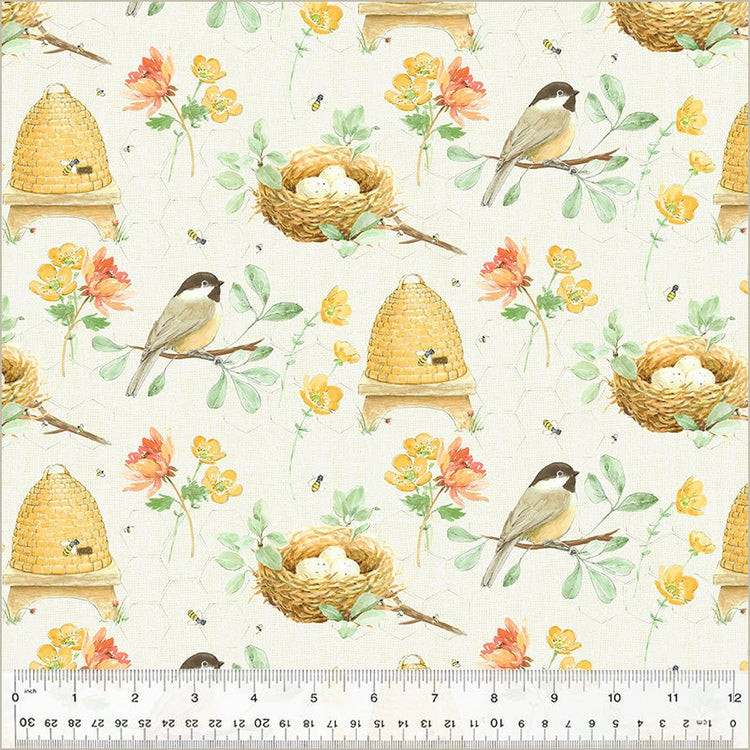 Afternoon in the Garden // Garden Stroll - White - West Valley Quilting - Windham