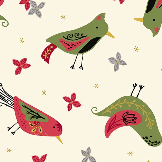 Bird Humbug // Flock - Daylight - West Valley Quilting - Andover