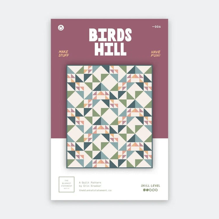 Birds Hill Paper Pattern - West Valley Quilting - The Blanket Statement