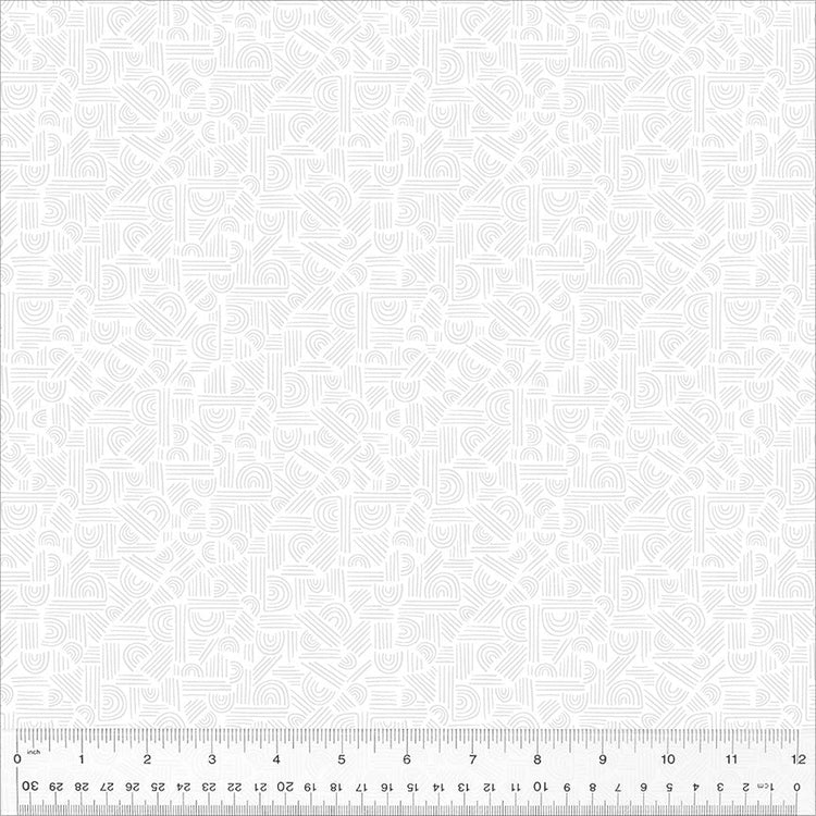 Blanche // Labyrinth White on White - West Valley Quilting - Windham