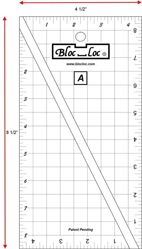 Bloc Loc Half - Rectangle Triangle (HRT) Ruler Set - West Valley Quilting - Bloc Loc