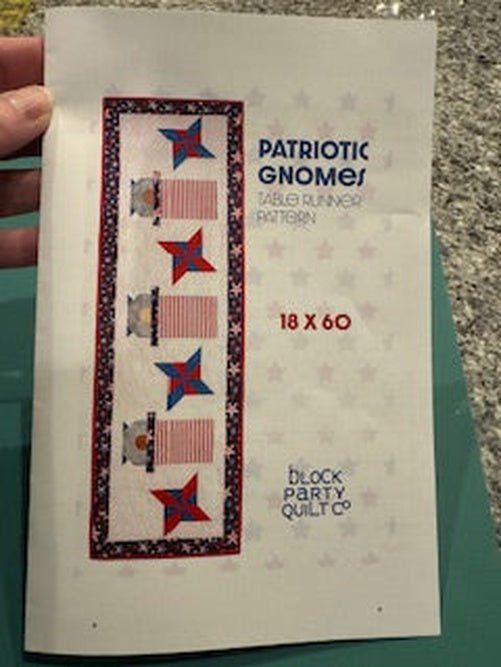 Block Party Quilt Co // Patriotic Gnome Tablerunner Pattern - West Valley Quilting - Block Party Quilt Co