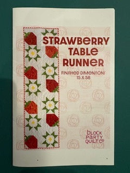 Block Party Quilt Co // Strawberry Tablerunner Pattern - West Valley Quilting - Block Party Quilt Co