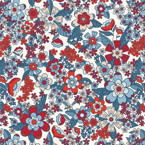 Bloomin Americana // Stay Groovy Brave End of Bolt - West Valley Quilting - Art Gallery Fabric