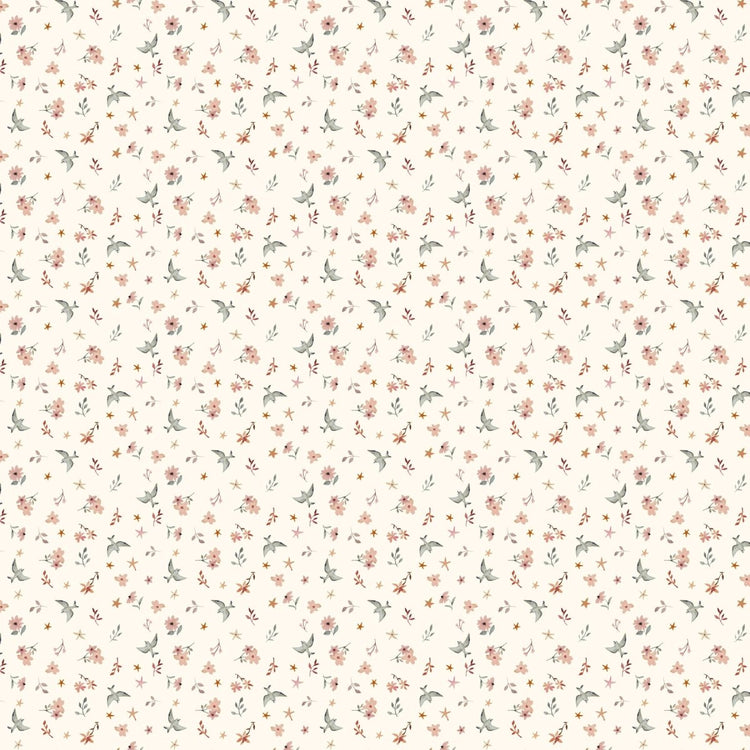 Blossom Breeze // RC91022 - 11 Birds Cream - West Valley Quilting - Figo
