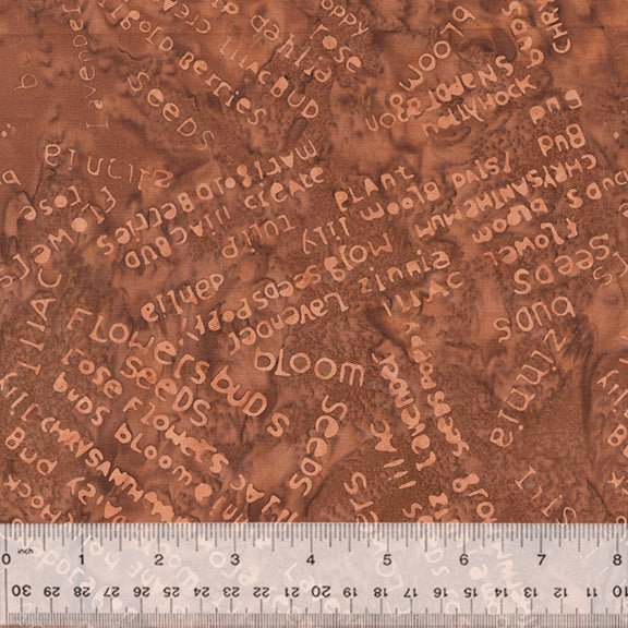 Boho Blooms // Word Collage - Dirt - West Valley Quilting - Anthology