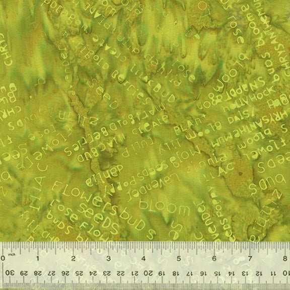 Boho Blooms // Word Collage - Grass - West Valley Quilting - Anthology