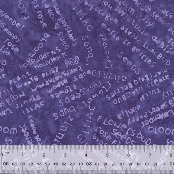 Boho Blooms // Word Collage - Plum - West Valley Quilting - Anthology