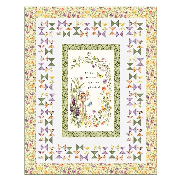 Butterfly Garden Panel Quilt Kit // Flourish - West Valley Quilting - West Valley Quilting