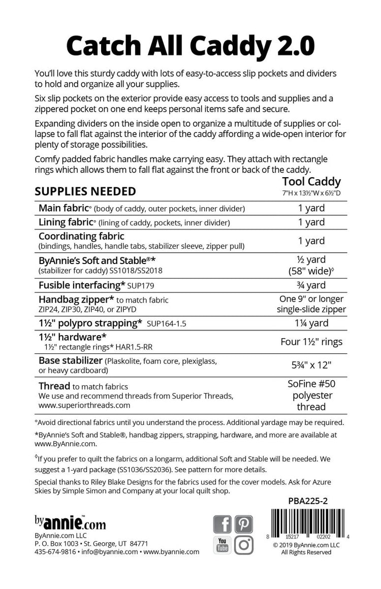 ByAnnie // Catch All Caddy 2.0 - West Valley Quilting - ByAnnie