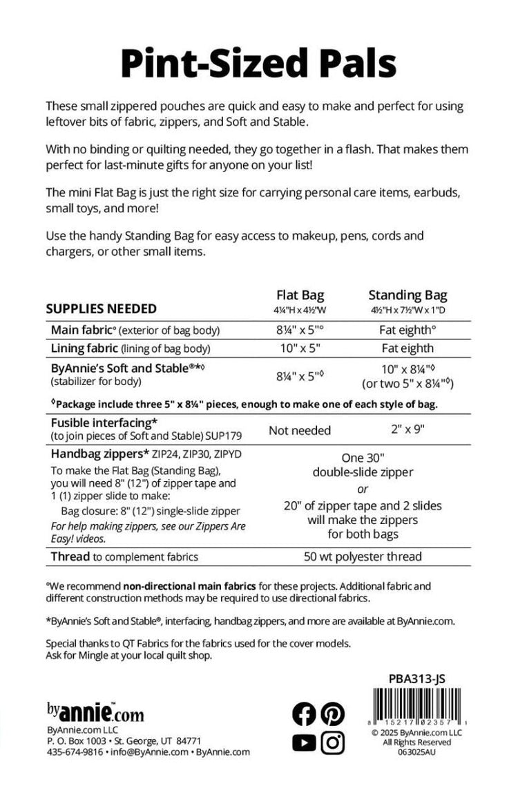 
                    
                      ByAnnie // Pint - Size Pals Jump Starters - West Valley Quilting - ByAnnie
                    
                  