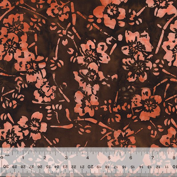 Carnelian // Bamboo Floral - Brown - West Valley Quilting - Anthology