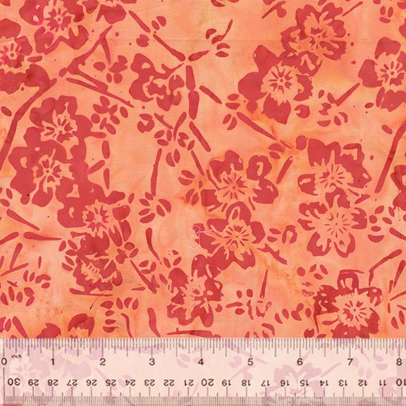 Carnelian // Bamboo Floral - Peach - West Valley Quilting - Anthology