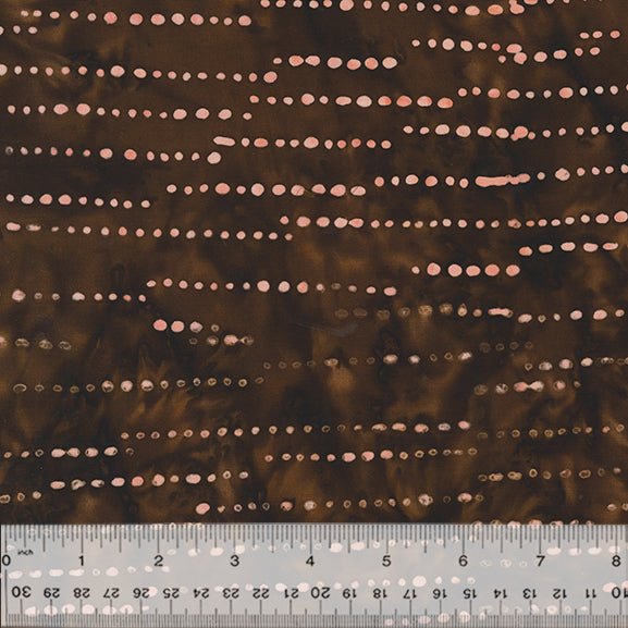Carnelian // Dotted Line - Brown End of Bolt - West Valley Quilting - Anthology