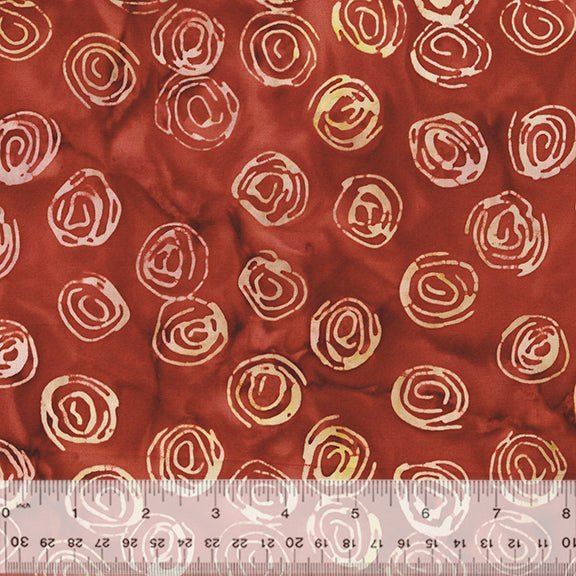Carnelian // Scribble Dot - Rosewood End of Bolt - West Valley Quilting - Anthology
