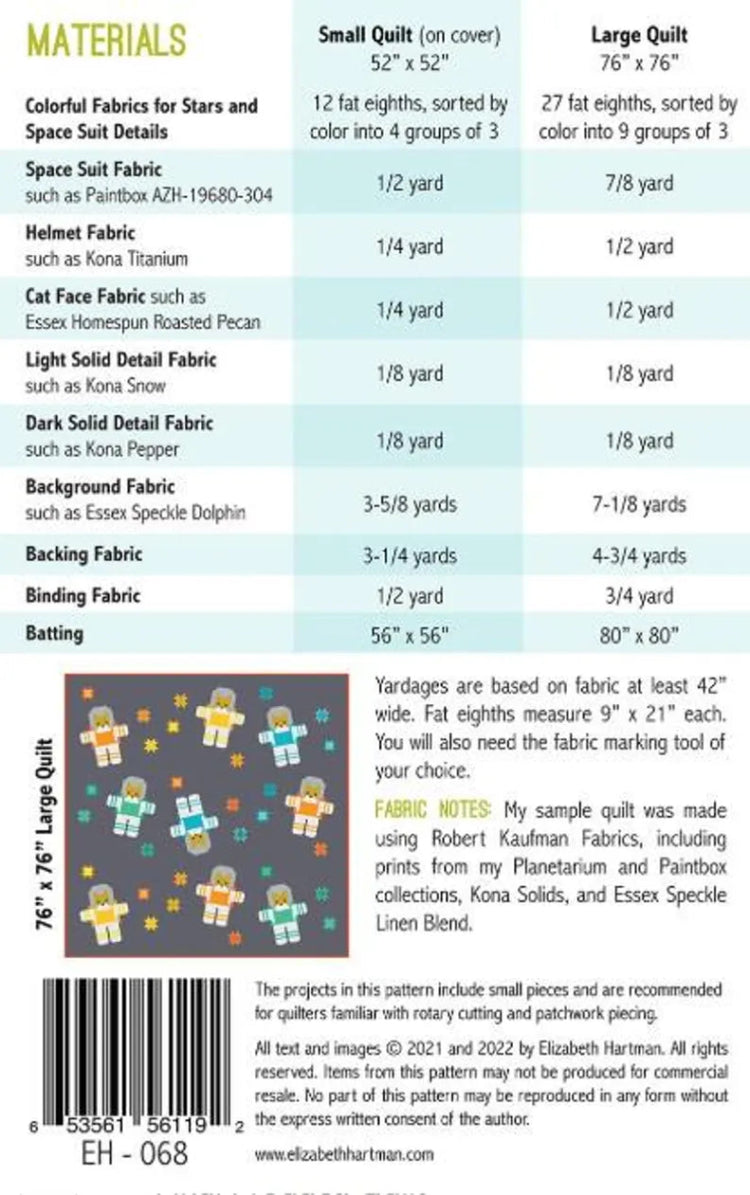 Cats in Space Quilt Pattern - West Valley Quilting - West Valley Quilting