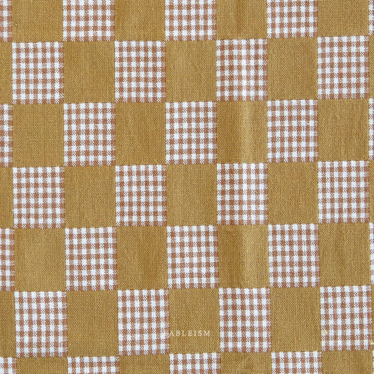 Checkmate // Checkers in Olive - West Valley Quilting - Fableism