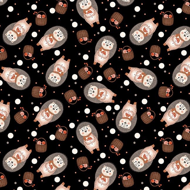 Cheerful Cheeks // 3486 - 99 Black - West Valley Quilting - Blank Quilting