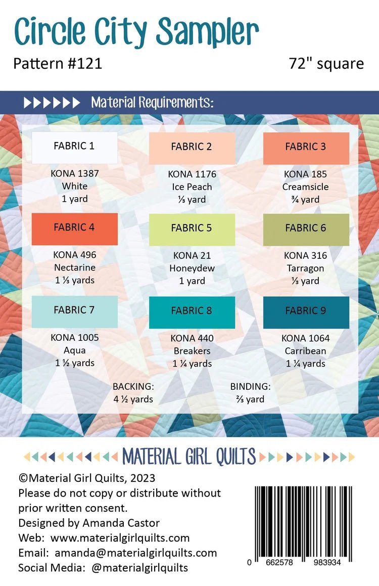 Circle City Sampler - West Valley Quilting - Material Girl Quilts