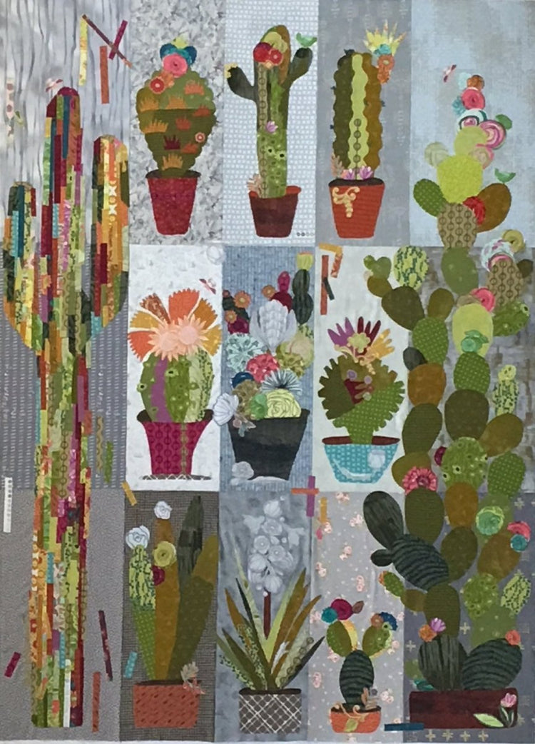 Collage Cactus Sampler - West Valley Quilting - Fiberworks