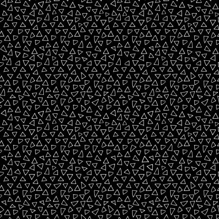 Cosmo Cats // Floating Triangles Black - West Valley Quilting - Benartex