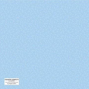 Country Confetti// Blueberry Blue - West Valley Quilting - Poppie Cotton