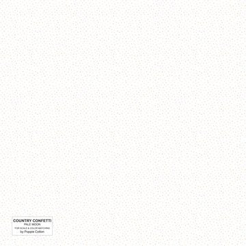 Country Confetti// Pale Moon White - West Valley Quilting - Poppie Cotton