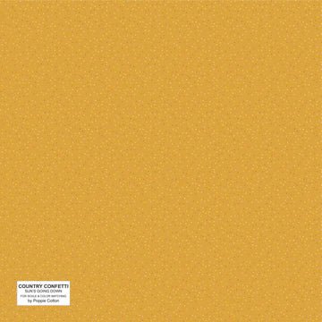 Country Confetti// Sun's Going Down Yellow - West Valley Quilting - Poppie Cotton