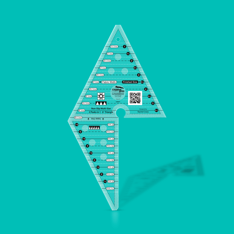 Creative Grids 2 Peaks in 1 Triangle Ruler - West Valley Quilting - Creative Grids