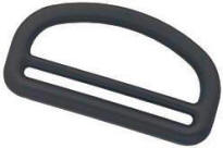 D - Ring with Slot // Black 1" - West Valley Quilting - Seattle Fabrics