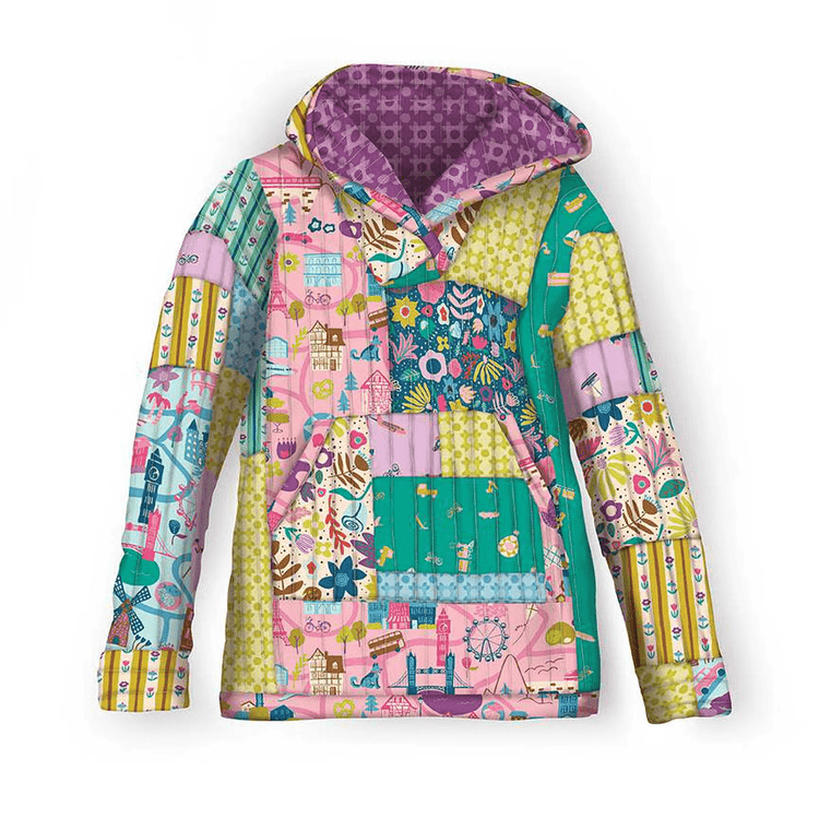 Dancing Daisies Quilted Hoodie Pattern - West Valley Quilting - Wellspring Designs