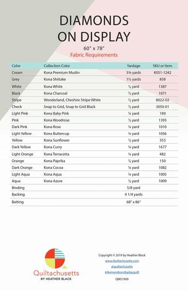 Diamonds on Display - West Valley Quilting - Quiltachusetts