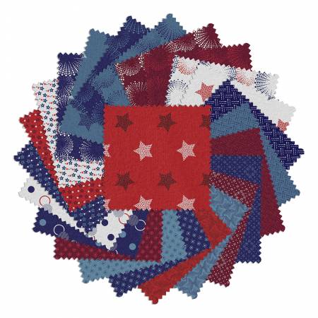 Documentaries // 5in Squares, 42pcs - West Valley Quilting - Benartex