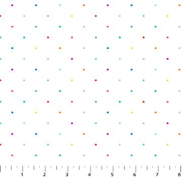 Dovetail // Dots White Multi - West Valley Quilting - Figo