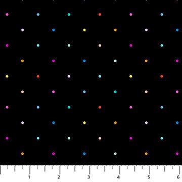 Dusk // Dots Black Multi - West Valley Quilting - Figo