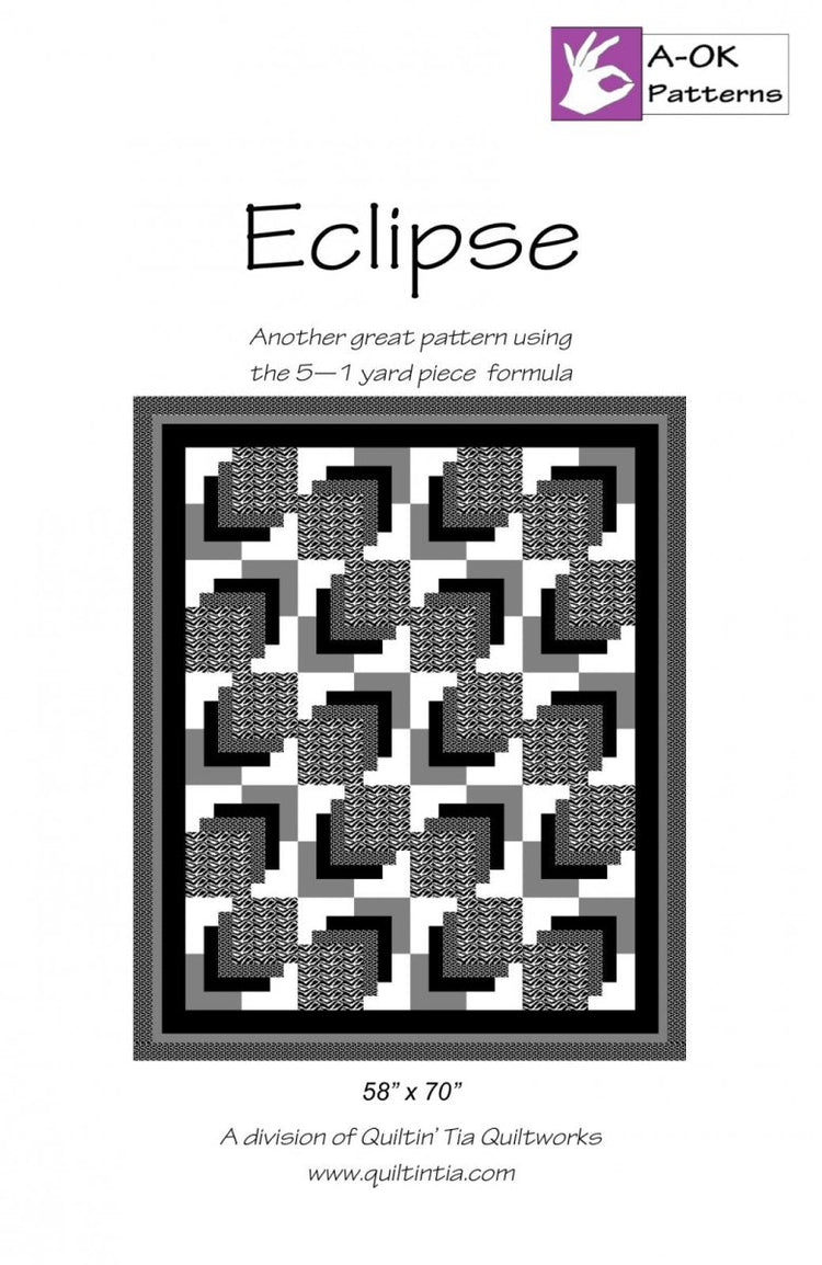 Eclipse - A OK 5 Yard Quilt Pattern - West Valley Quilting - A - OK Patterns