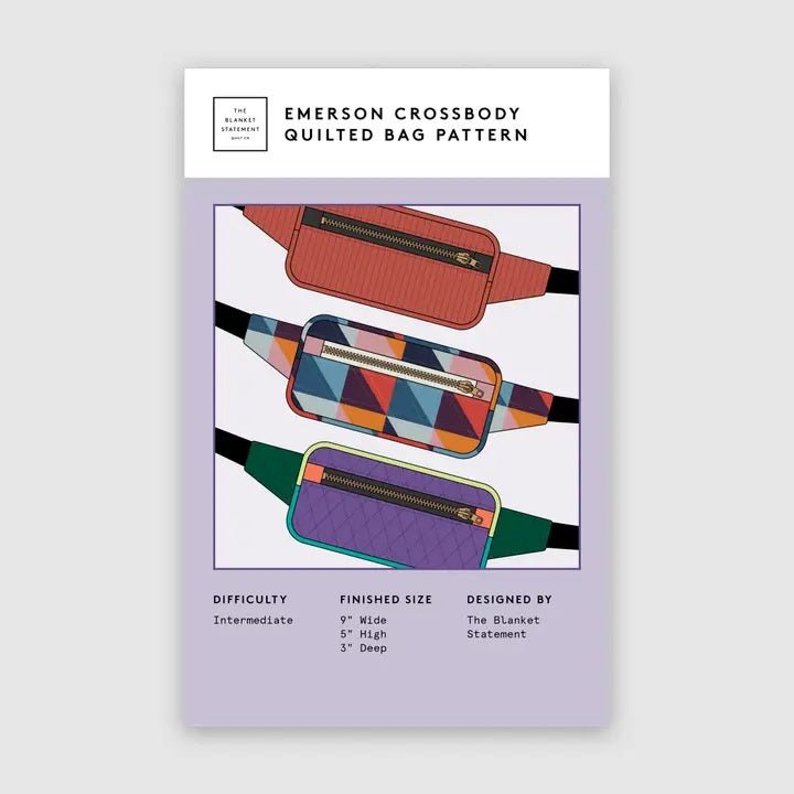 Emerson Crossbody Paper Pattern - West Valley Quilting - The Blanket Statement