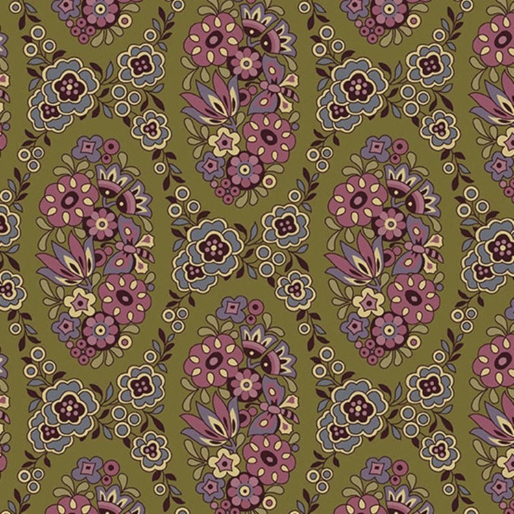 Everlasting // Cameo - Moss - West Valley Quilting - Andover