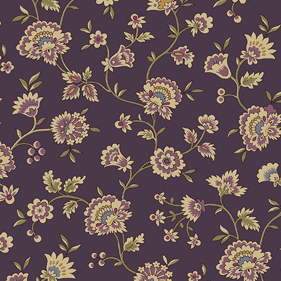 Everlasting // Flourish - Eggplant - West Valley Quilting - Andover