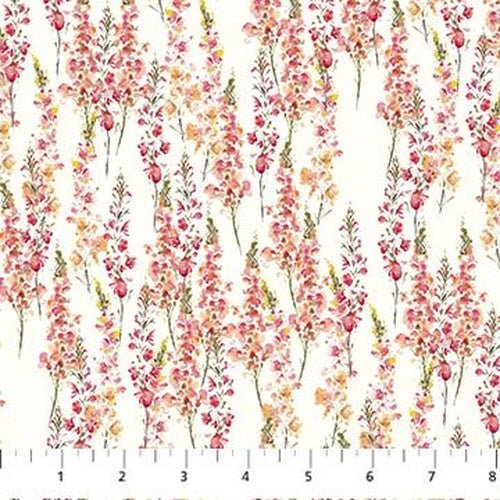Flourish // Cone Flowers - Cream - West Valley Quilting - Figo