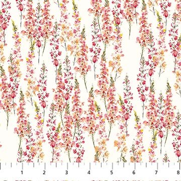 Flourish // Cone Flowers - Cream - West Valley Quilting - Figo