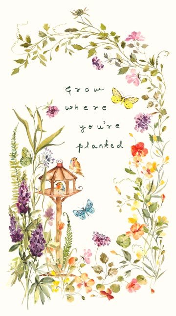 Flourish // Grow Panel - Cream - West Valley Quilting - Figo