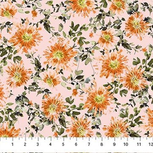 Flourish // Large Floral - Pink - West Valley Quilting - Figo