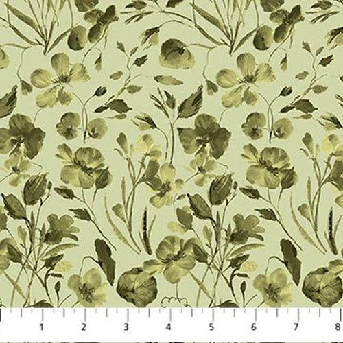 Flourish // Vines - Green - West Valley Quilting - Figo