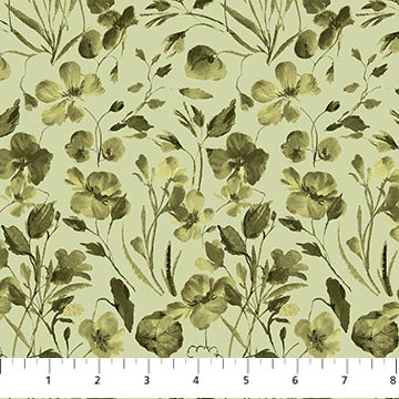 Flourish // Vines - Green - West Valley Quilting - Figo