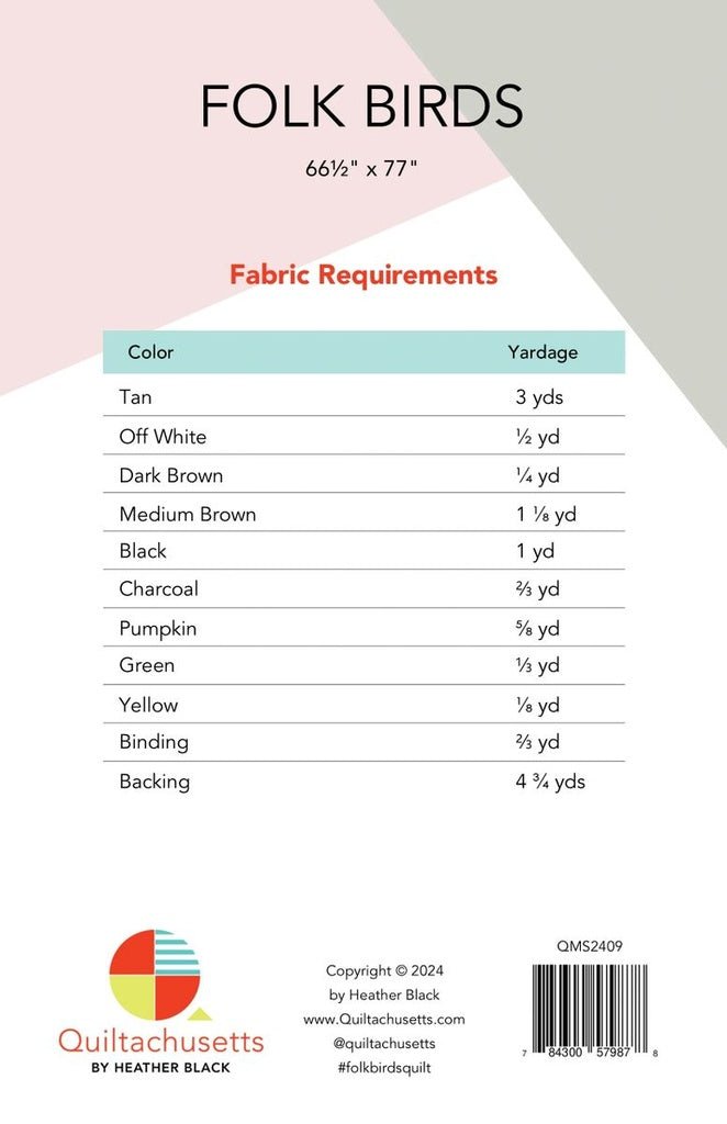 Folk Birds - West Valley Quilting - Quiltachusetts